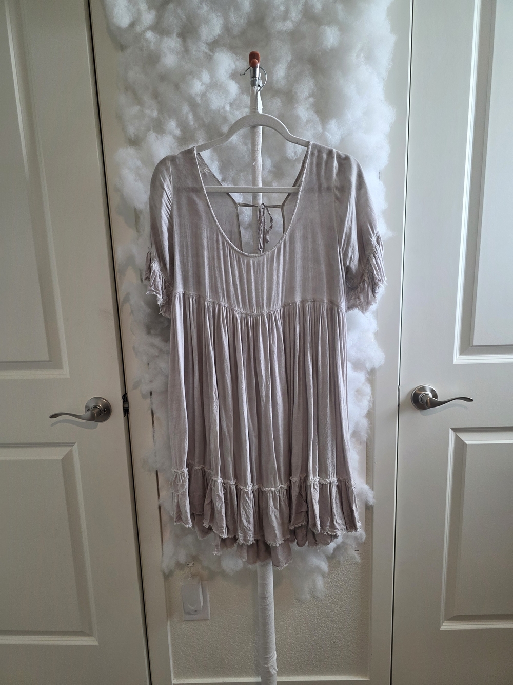 Stone Gray Too The Sea Flr Babydoll Dress
